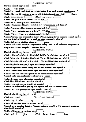 Một số bài thi Violympic Toán lớp 4- Năm học 2013-2014